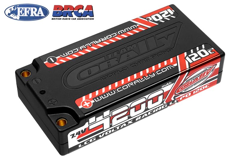 Corally 49500 Voltax 120C LiPo Battery 4200Mah 7.4V LCG Shorty 2S