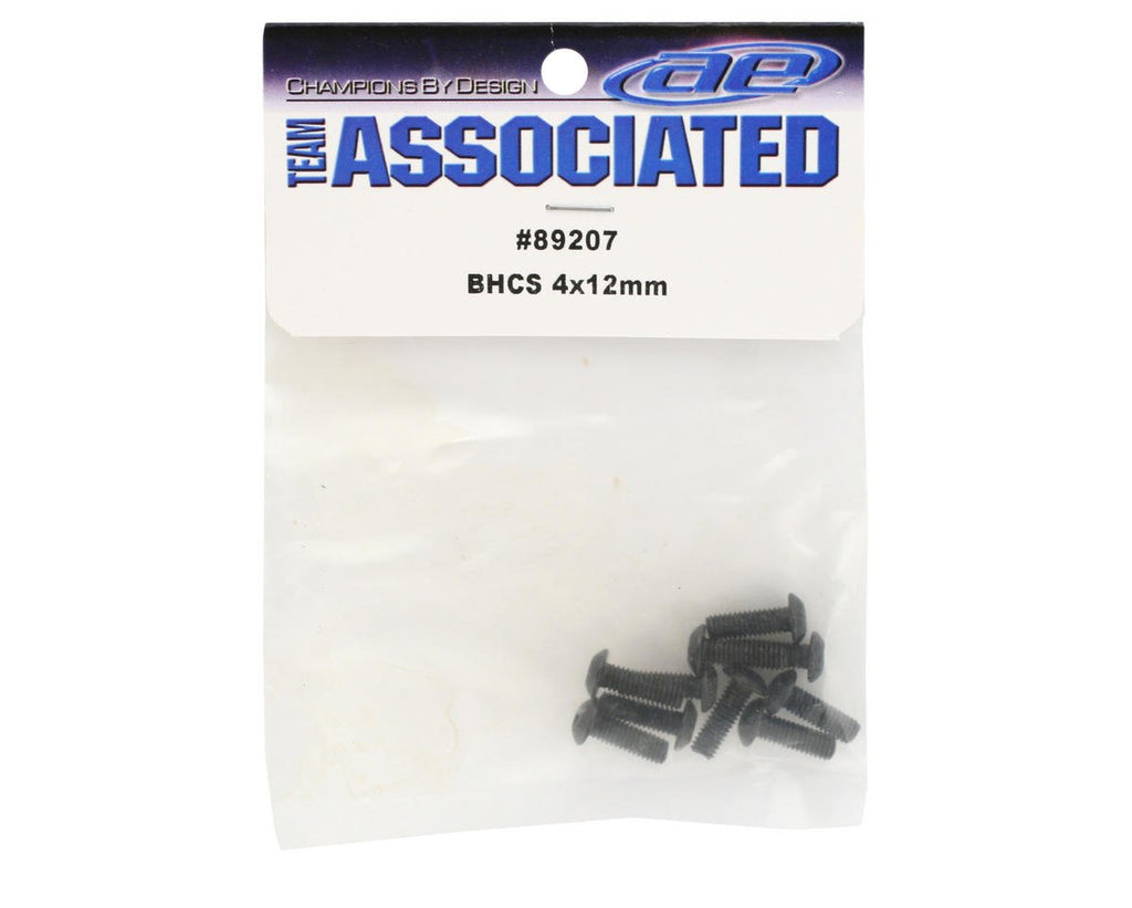 Team Associated 89207 Button Head Cap Screw 4x12mm (10)