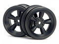 HPI Racing 3816 Vintage 5 Spoke Wheel 26mm Black 0mm Offset