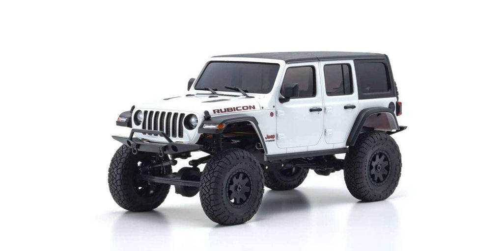 Kyosho 32521W Mini-Z 4x4 Jeep Wrangler Unlimited Rubicon, Bright White, Readyset
