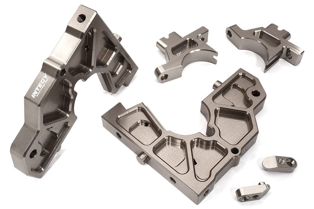 Integy C32429GREY Billet Machined Rear Bulkhead Set: DBXL-E 2.0