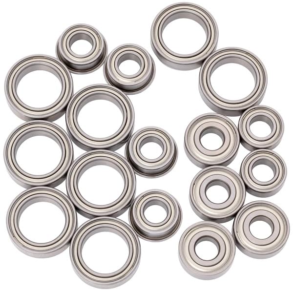 1UP Racing 450012 Cv2 Pro Ball Bearing Set, Chrome/Ceramic, AE B74.2/74.2D