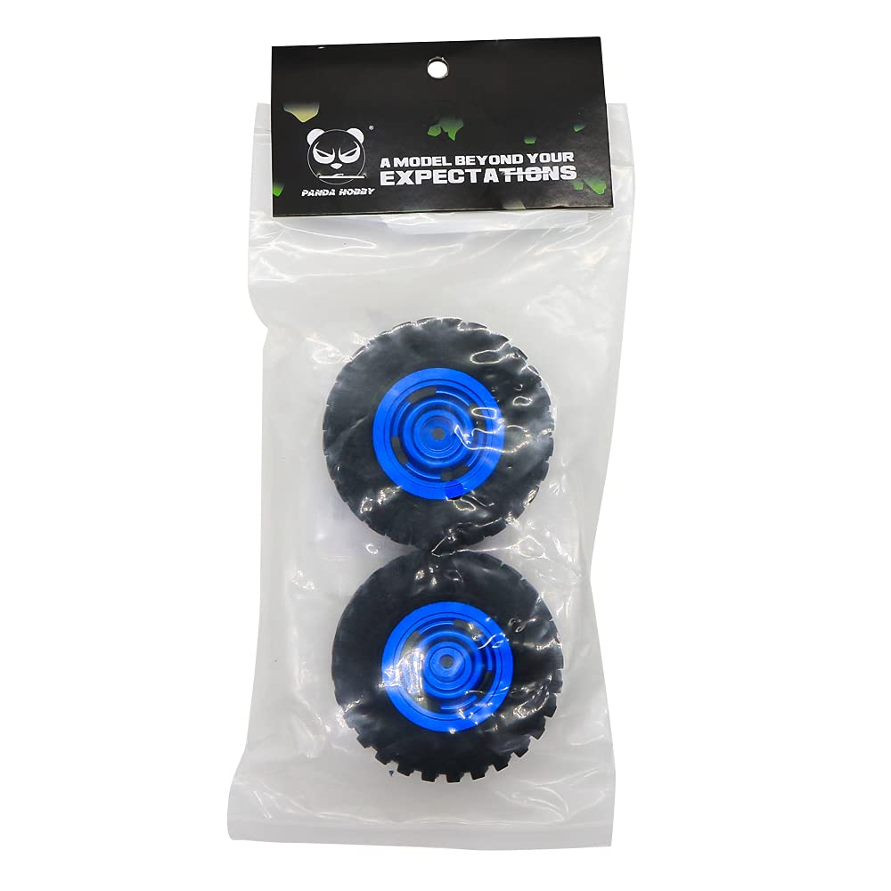 Panda Hobby OPC636046ACBL Classico4 Aluminum Wheels, Black with 60mm Tires fits Tetra18 X1, X1T, X2, X2T, K1