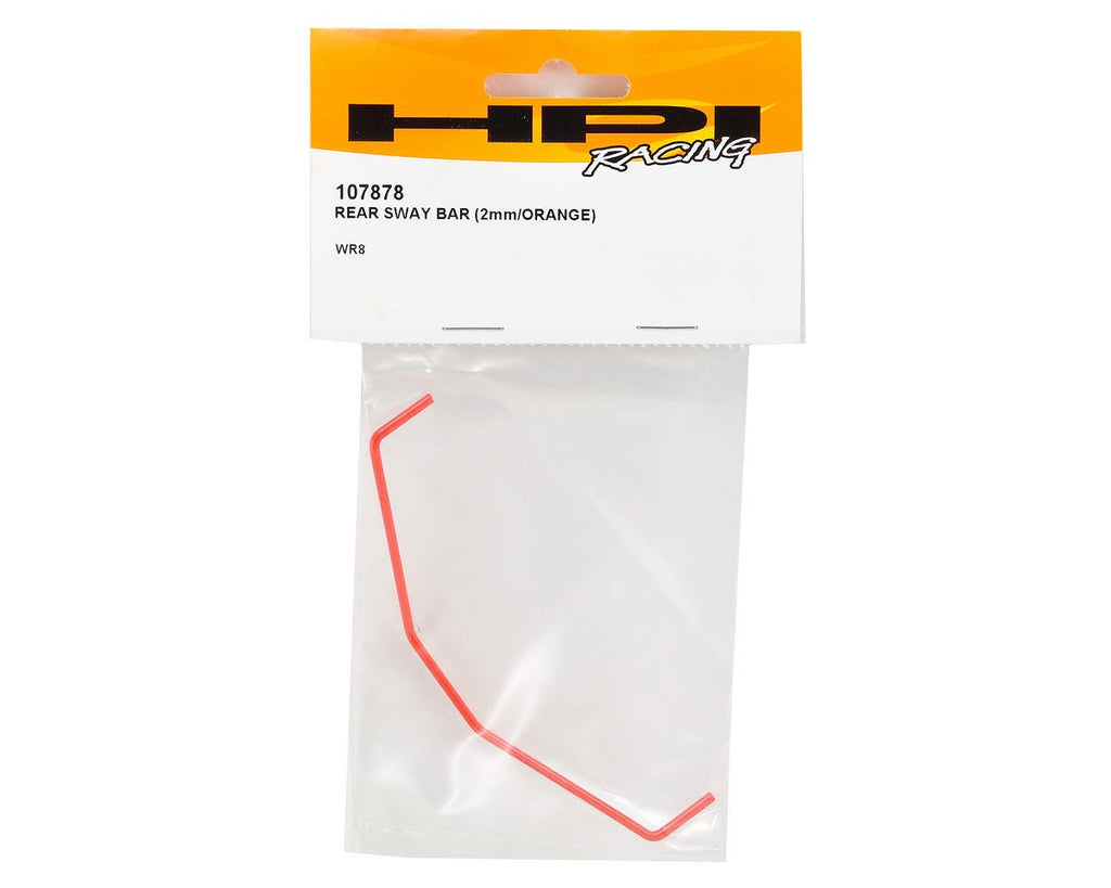 HPI Racing 107878 Rear Sway Bar (2mm/Orange) WR8