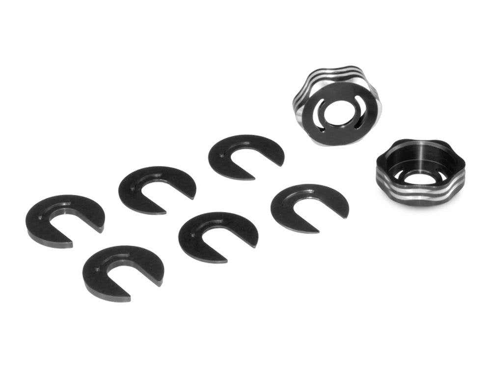 J Concepts 25062 Susp Arm Cap & Camber-Black RC8B3/RC8B3e/RC8T3
