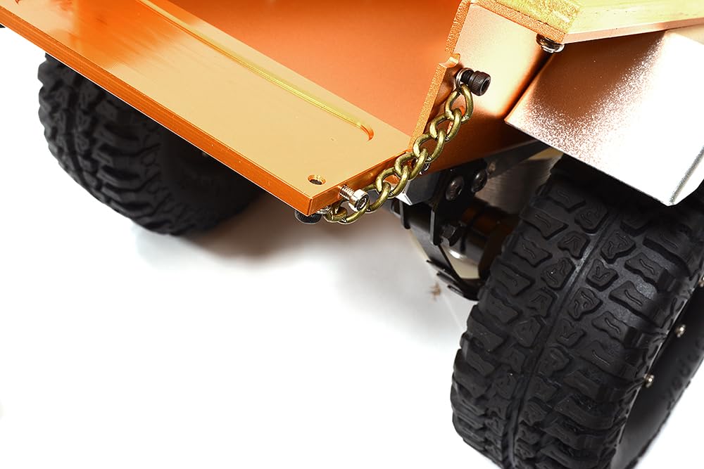 Integy C25800ORANGE Leaf Spring 1/10 Size Utility Box Trailer Orange