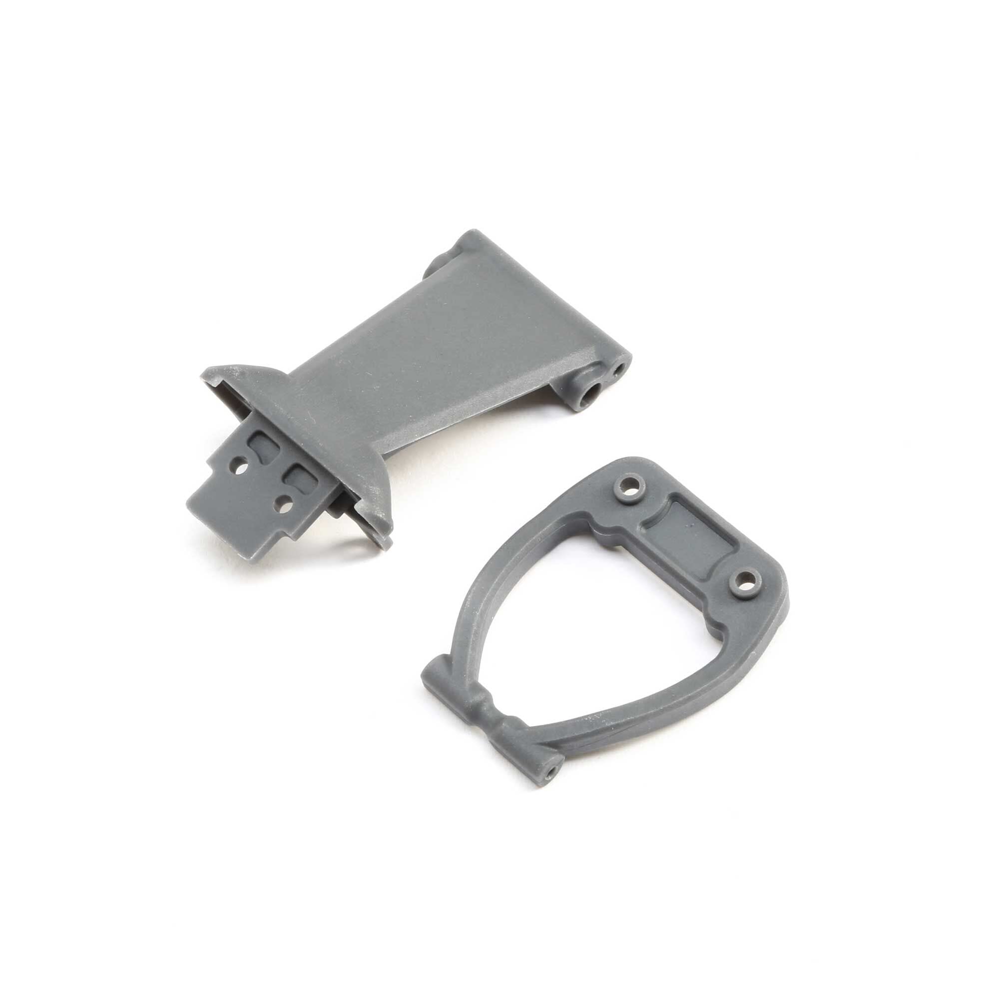 Losi LOS231040 Front Bumper/Skid Plate&Support,Gray: 1/10 Rock Rey