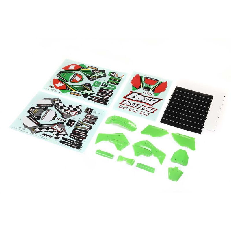 Losi LOS260002 Green Plastics w/Wraps: PM-MX