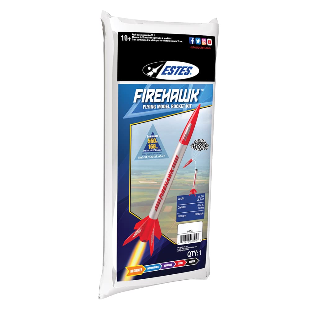 Estes 0804 Firehawk Kit E2X Easy-to-Assemble Rocket Kit