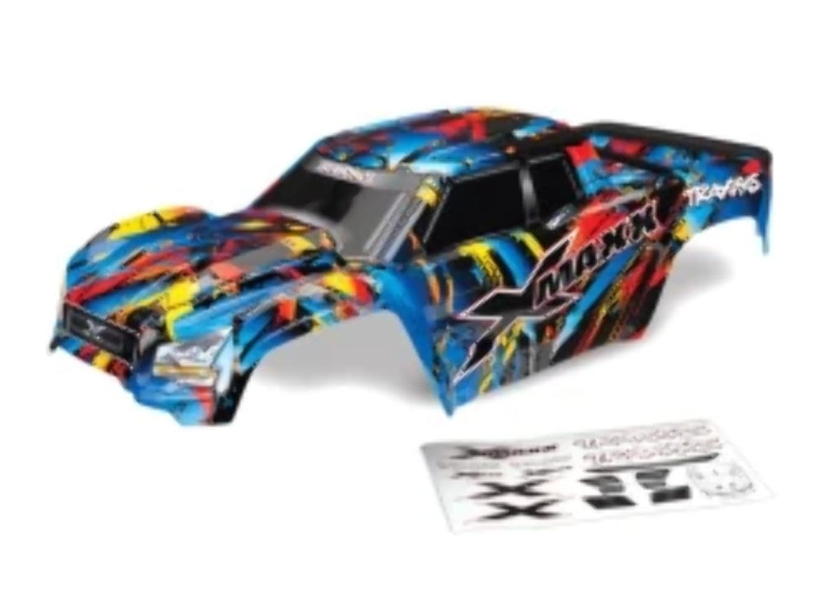 Traxxas Body, X-Maxx, Rock n' Roll (Painted, Decals Applied) (Assembled with Tailgate Protector)