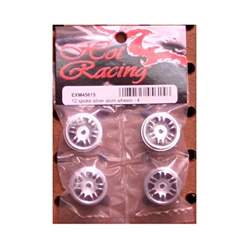 Hot Racing EXM45615 Radio Shack Xmods Split 6-spoke Silver Aluminum Wheels
