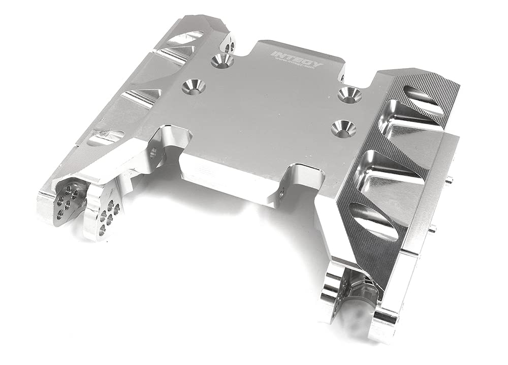 Integy C32570SILVER Billet Machined Center Transmission Gearbox Lower Mount for Axial SCX6 Crawler