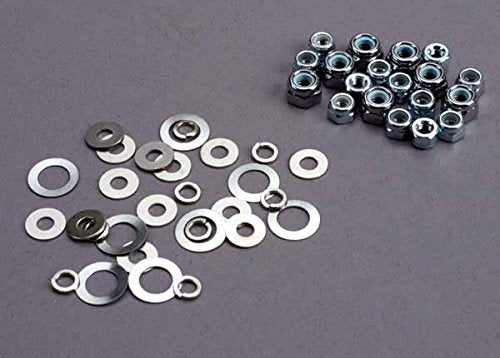 Traxxas 1252 Lock Nuts/Locknuts 3mm & 4mm & Washers 49-Piece Set