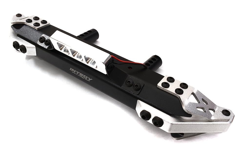 Integy C32443SILVER Front Alloy Bumper w/LED: Axial SCX6 JLU Wrangler