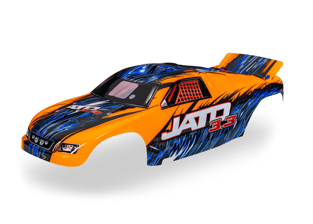 Traxxas 5511T Jato 3.3 Orange Painted Body Decals Applied