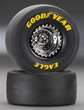 Traxxas 6973 NHRA Funny Car Rear Slick Tires Chrome Wheels S1 (2)