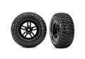 Traxxas 5885-BLK Slash 2WD Front Black Wheels BFGoodrich Tires (2)