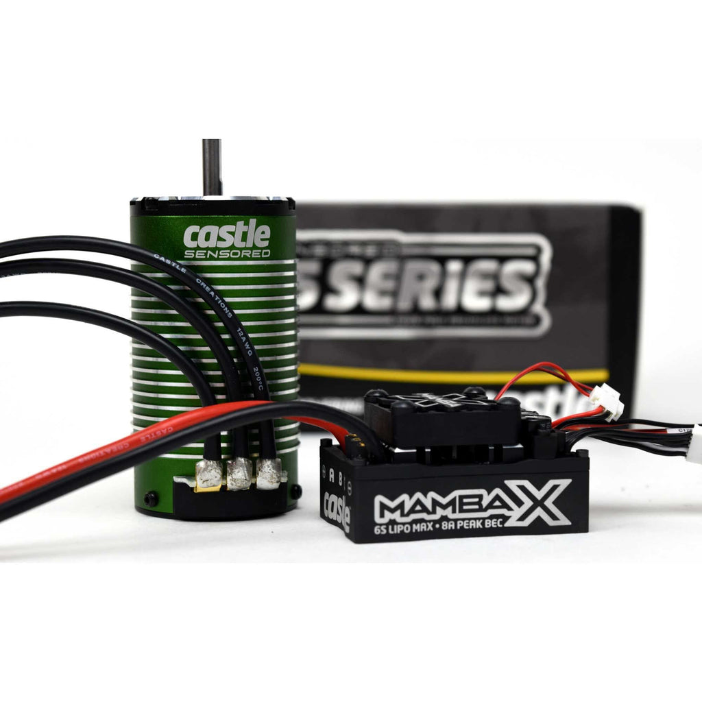 Castle Creations 010-0155-05 1/8 Mamba X, 25.2V Waterproof ESC, 1515-2200KV Sensored E-BX