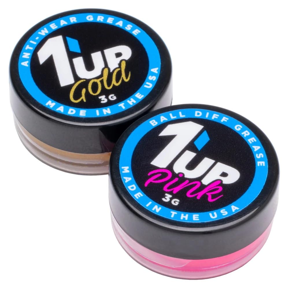1UP Racing 120504 Pro Ball Differential Grease Combo - Includes Gold & Pink