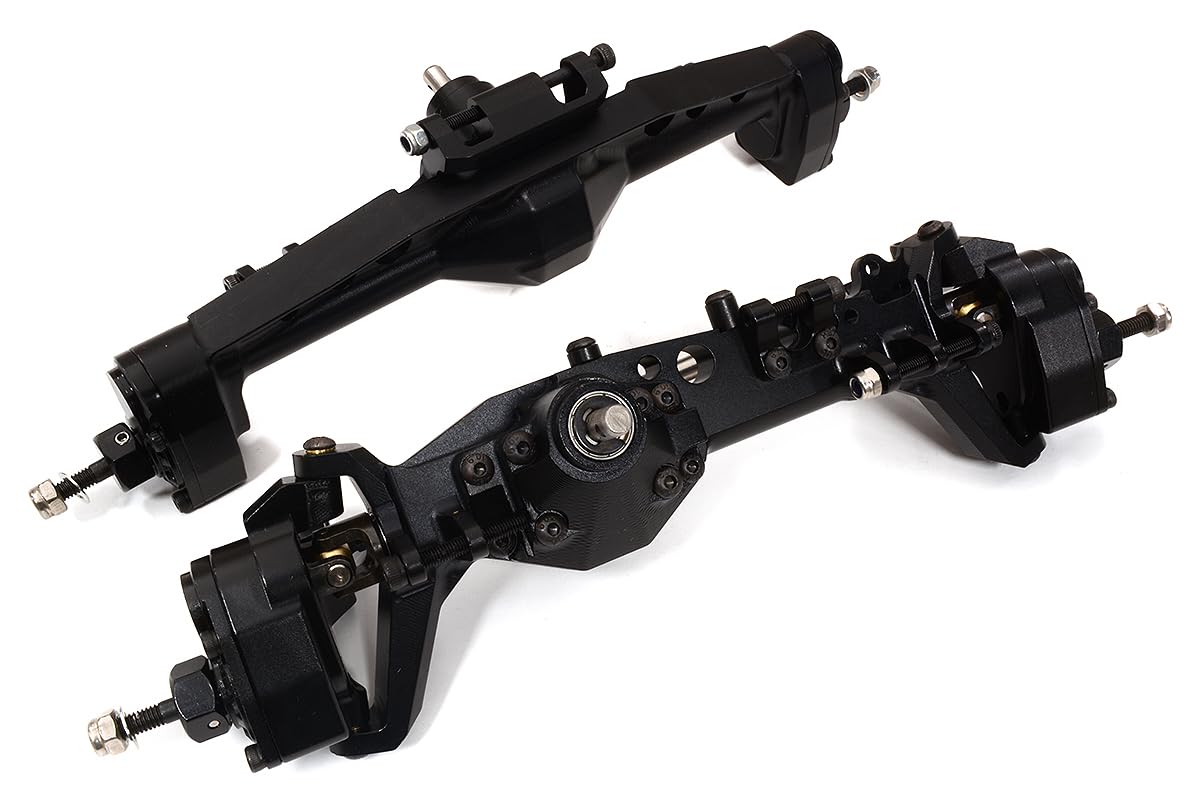 Integy C32746BLACK Alloy Machined Front & Rear Axles w/ Internals for Axial 1/10 SCX10 III