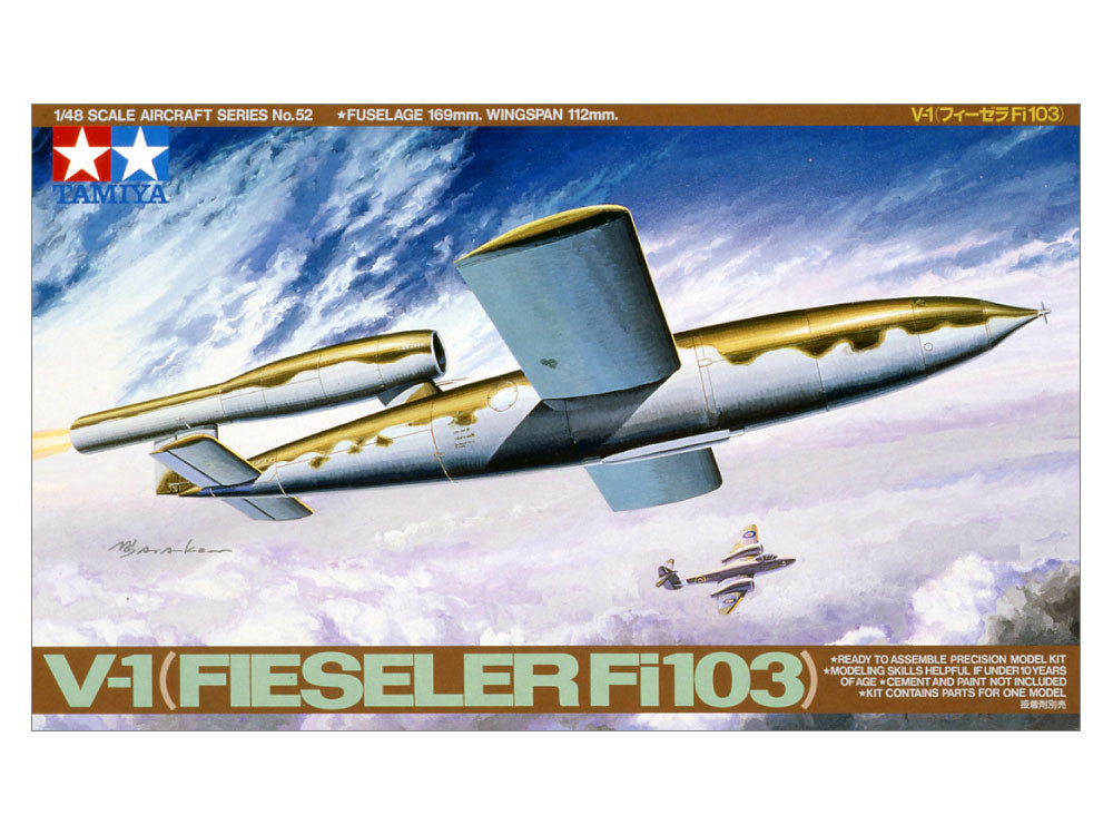 Tamiya 61052 1/48 V-1 Fieseler Fi103 Flying Bomb WWII Model Kit