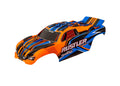 Traxxas 3734-ORNG Body, Orange Clipless: Rustler 2WD