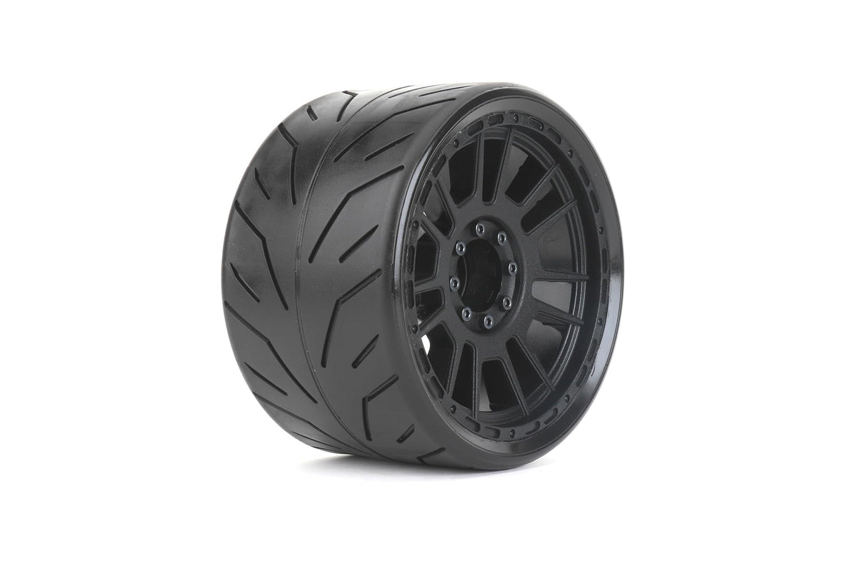 Jetko Tires 1901CBMSGBB2 1/8 SMT 4.0 Black Phoenix Tires Mounted on Black Claw