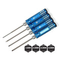 Racers Edge 7215BL Metric High Speed Steel Hex Driver Set w/ Blue Handles