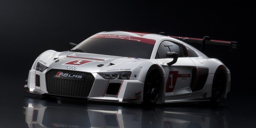 Kyosho 32323AS-B MINI-Z RWD Audi R8 LMS White 2015 MR-03 Readyset
