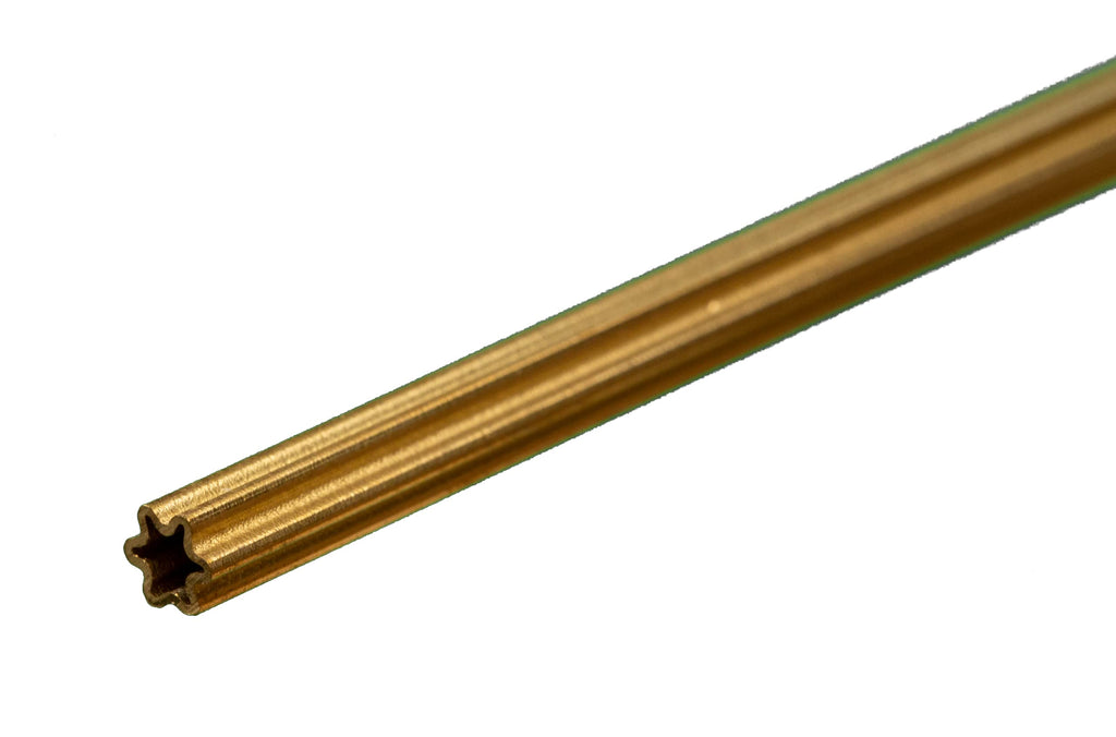K & S Metals 5088 Brass Star Tube (Small): 0.014" Wall x 12" Long