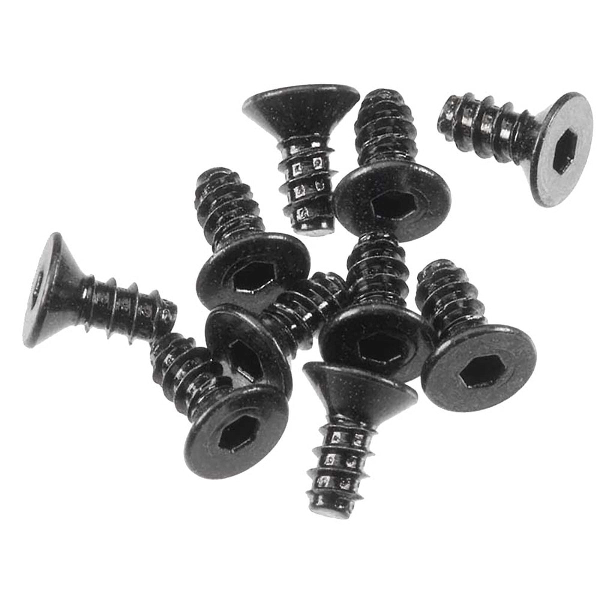 Axial AXA0412 Black Hex Socket Tapping Flat Head Screws(10) M2.6x6mm: 1/10 Yeti