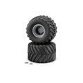 J-Concepts 30854099 Renegade Tires, Yellow Compound, Silver #3414S Wheels (2)