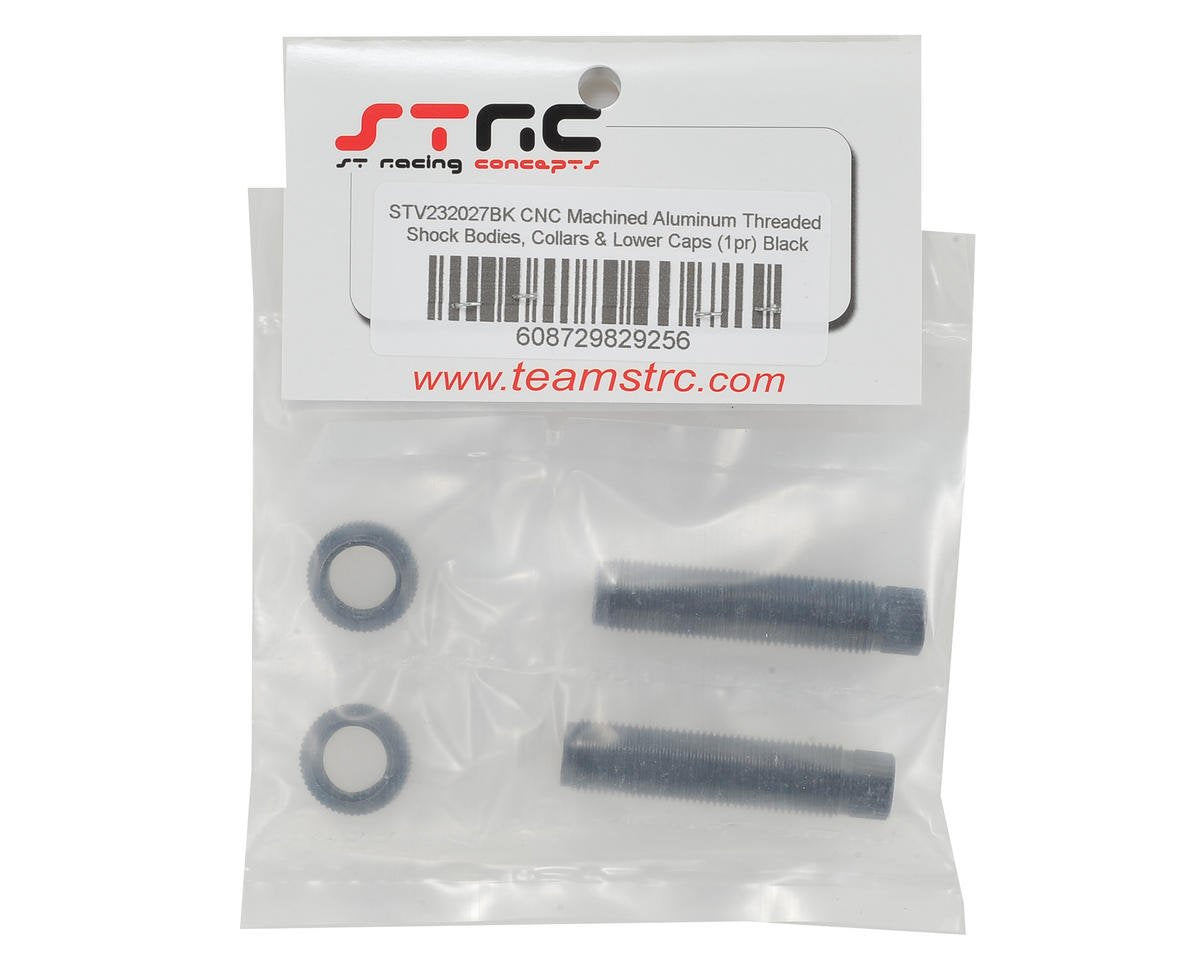 ST Racing STV232027BK Aluminum Threaded Shock Bodies/Collars/Caps
