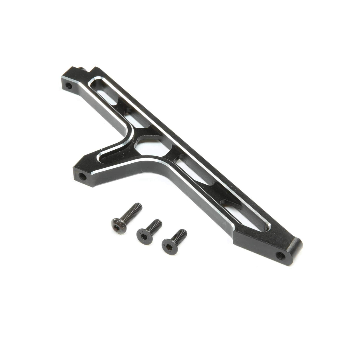 Losi LOS351016 Chassis Brace, Front, Aluminum, Black: DBXL-E 2.0