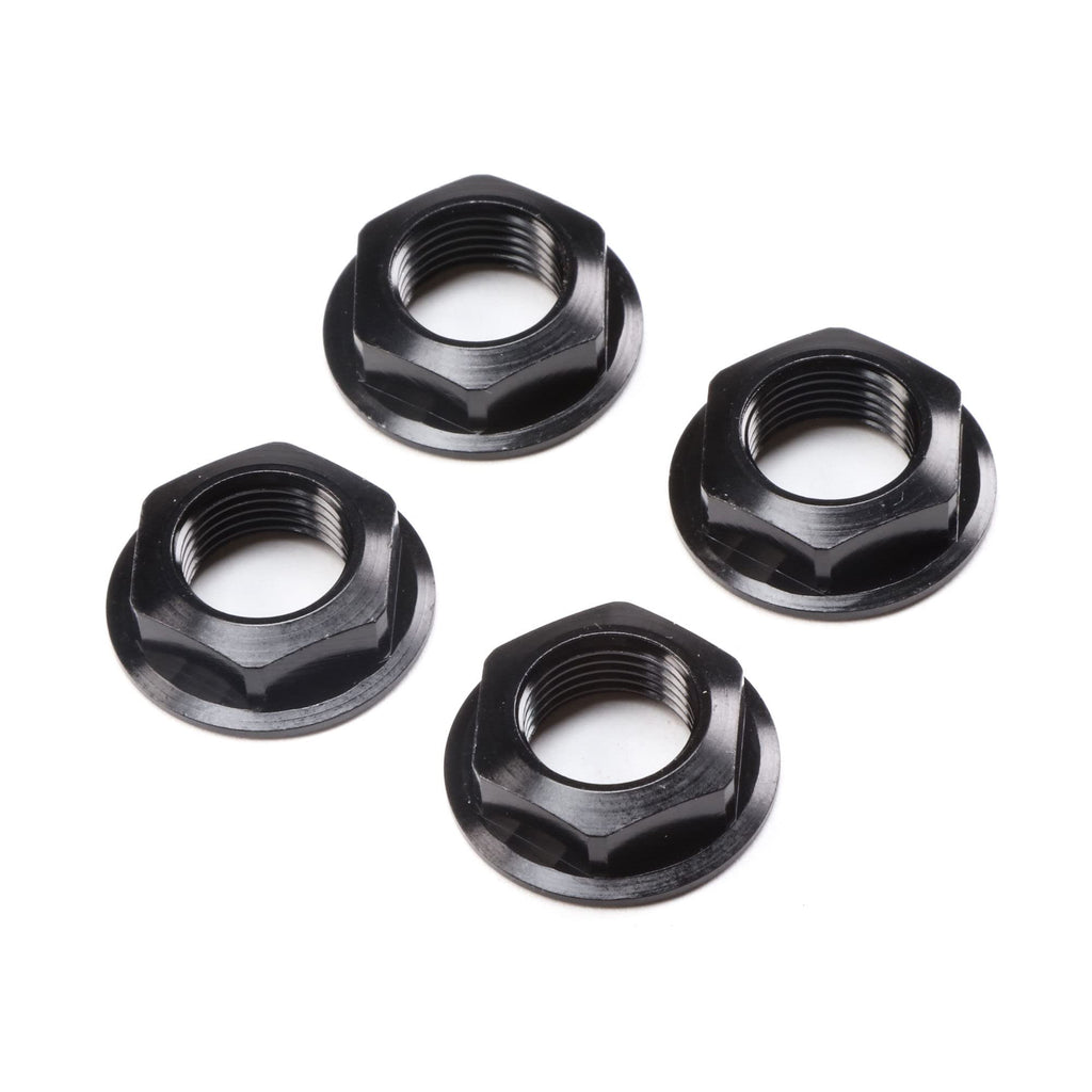 Losi LOS252112 17mm Flanged Wheel Nut, Black (4): Super Rock Rey