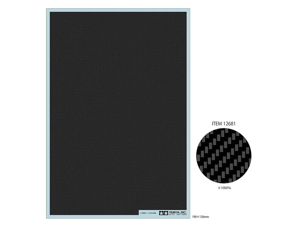 Tamiya 12681 Carbon Pattern Decal Set Twill Weave / Fine