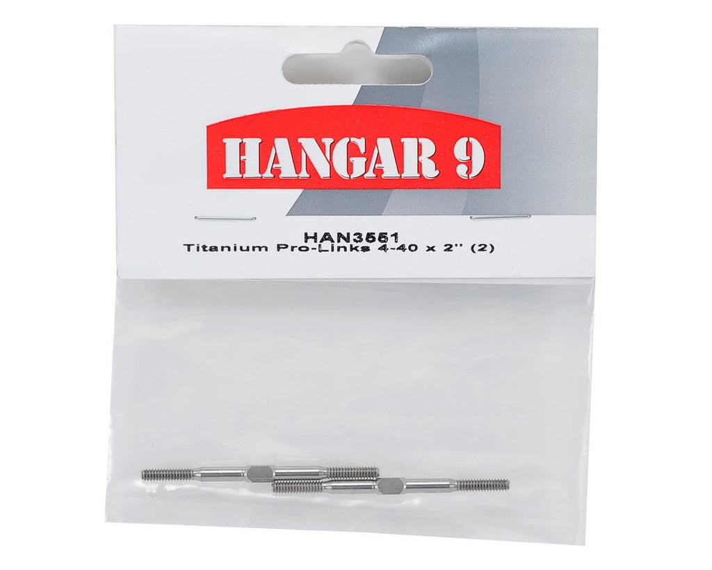 Hangar 9 3551 Titanium Pro-Links 4-40 x 2" (2)