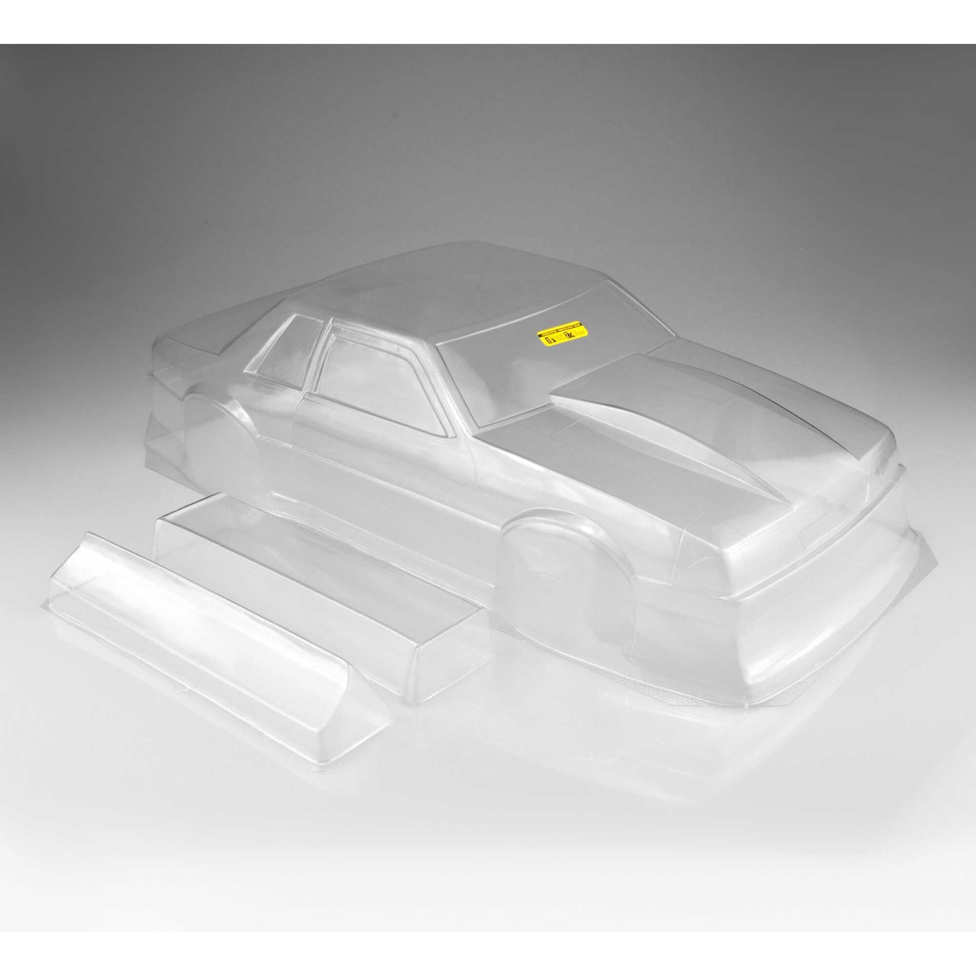 J Concepts 0362 1991 Ford Mustang, Fox Clear Body, 10.75 & 13" WB