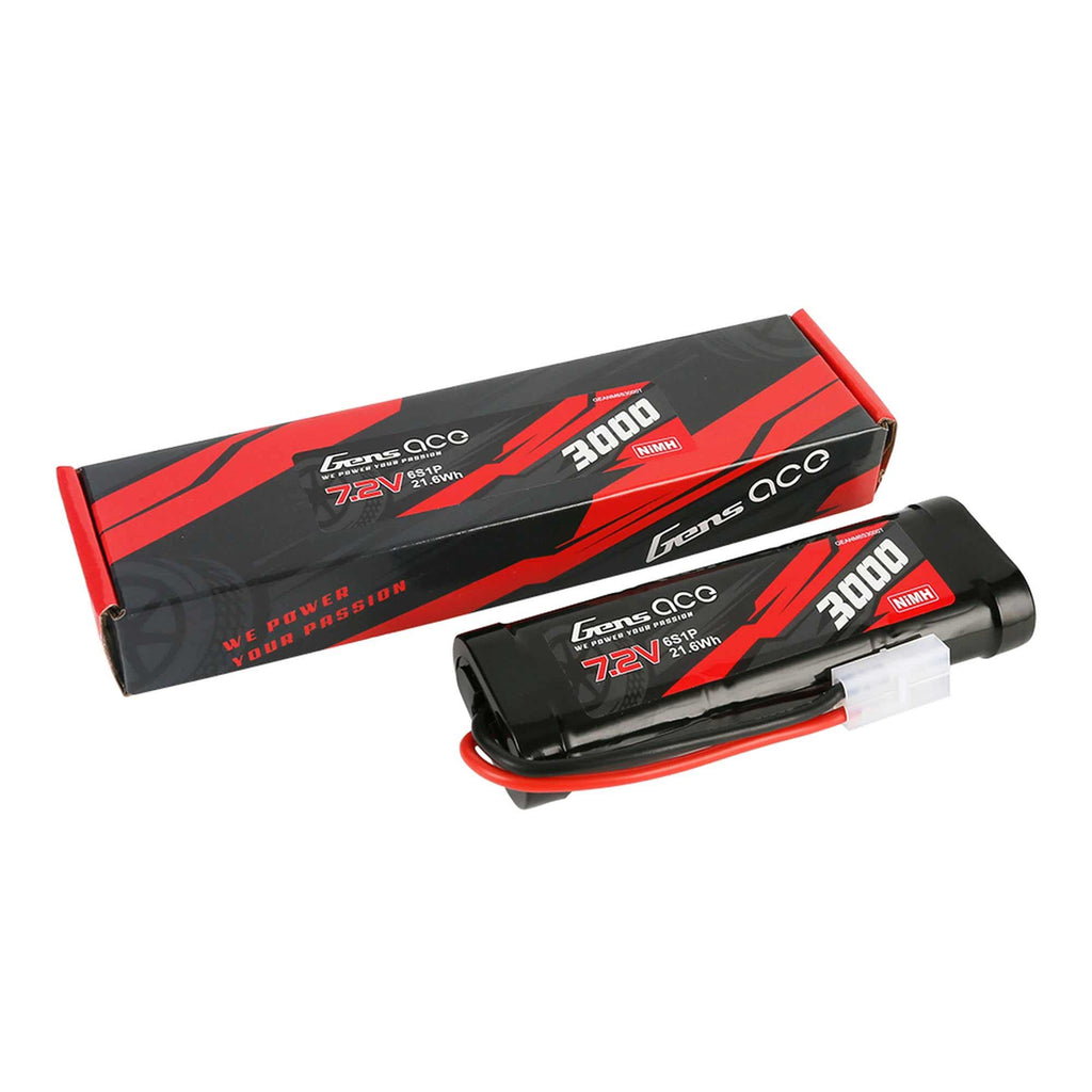 Gens Ace NM6S3000T 7.2V 3000mAh Battery, NIMH: Tamiya plug