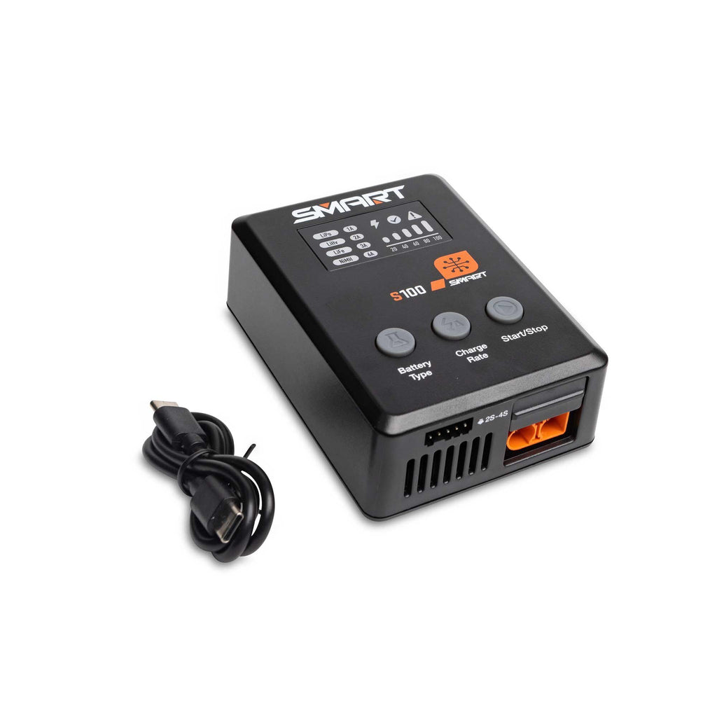 Spektrum X-1031 Smart Powerstage Surface Bundle: 5000mAh 2S 50C LiPo Battery (IC3) / 100W S100 Charger
