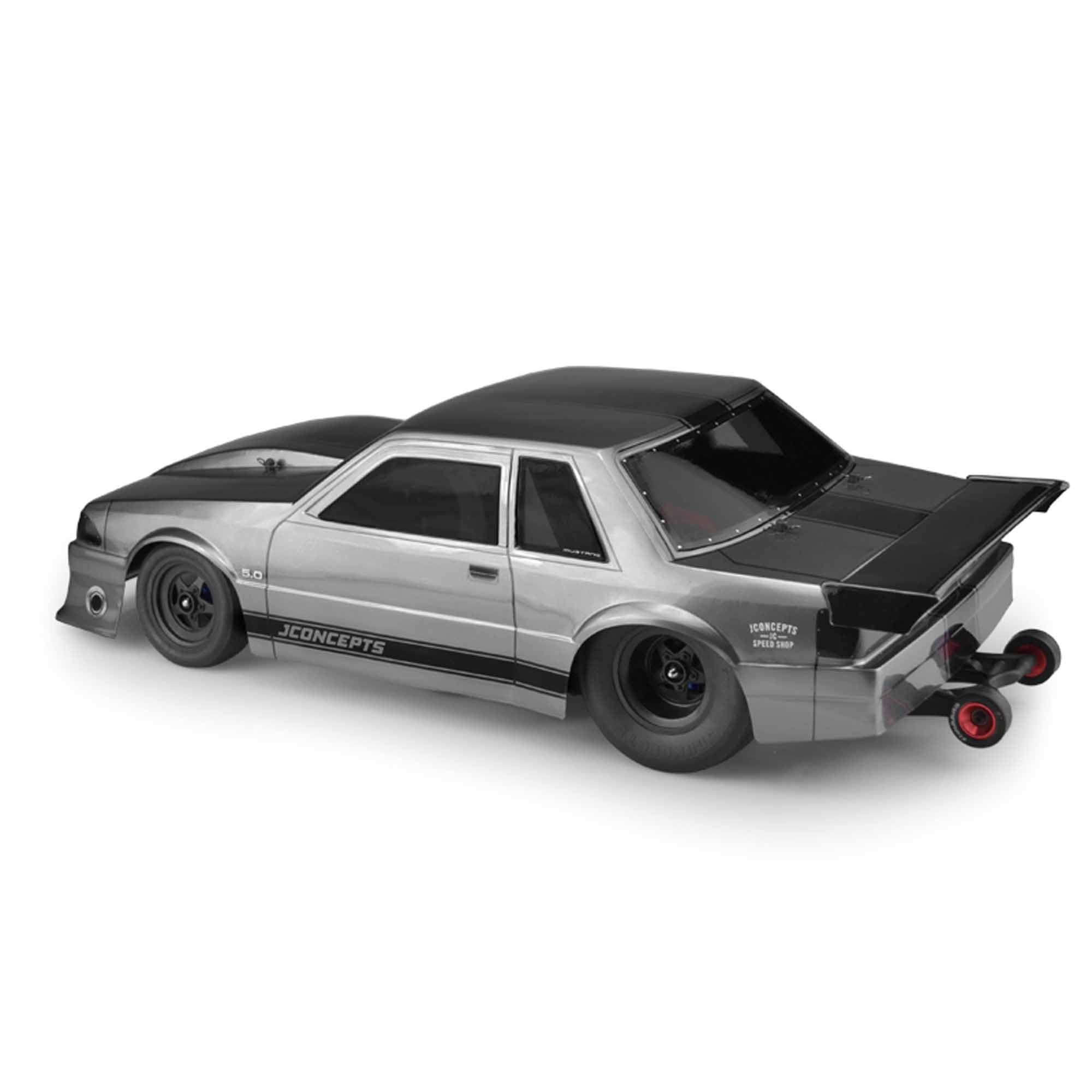 J Concepts 0362 1991 Ford Mustang, Fox Clear Body, 10.75 & 13" WB