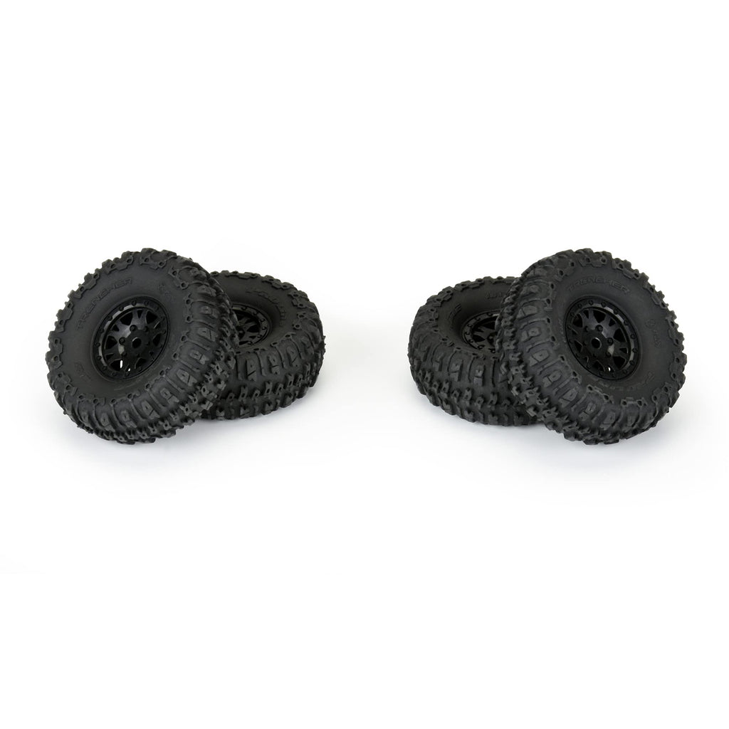Pro-Line 1020910 1/24 Trencher Fr/Rr 1.0" Tires Mtd 7mm Black Impulse (4): SCX24