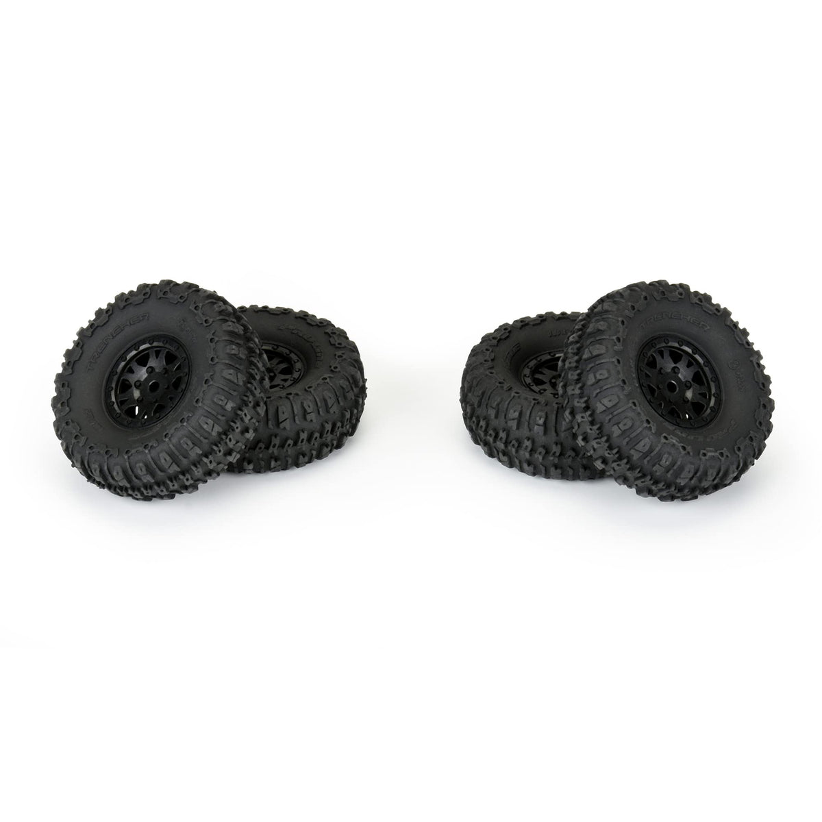 Pro-Line 1020910 1/24 Trencher Fr/Rr 1.0" Tires Mtd 7mm Black Impulse (4): SCX24