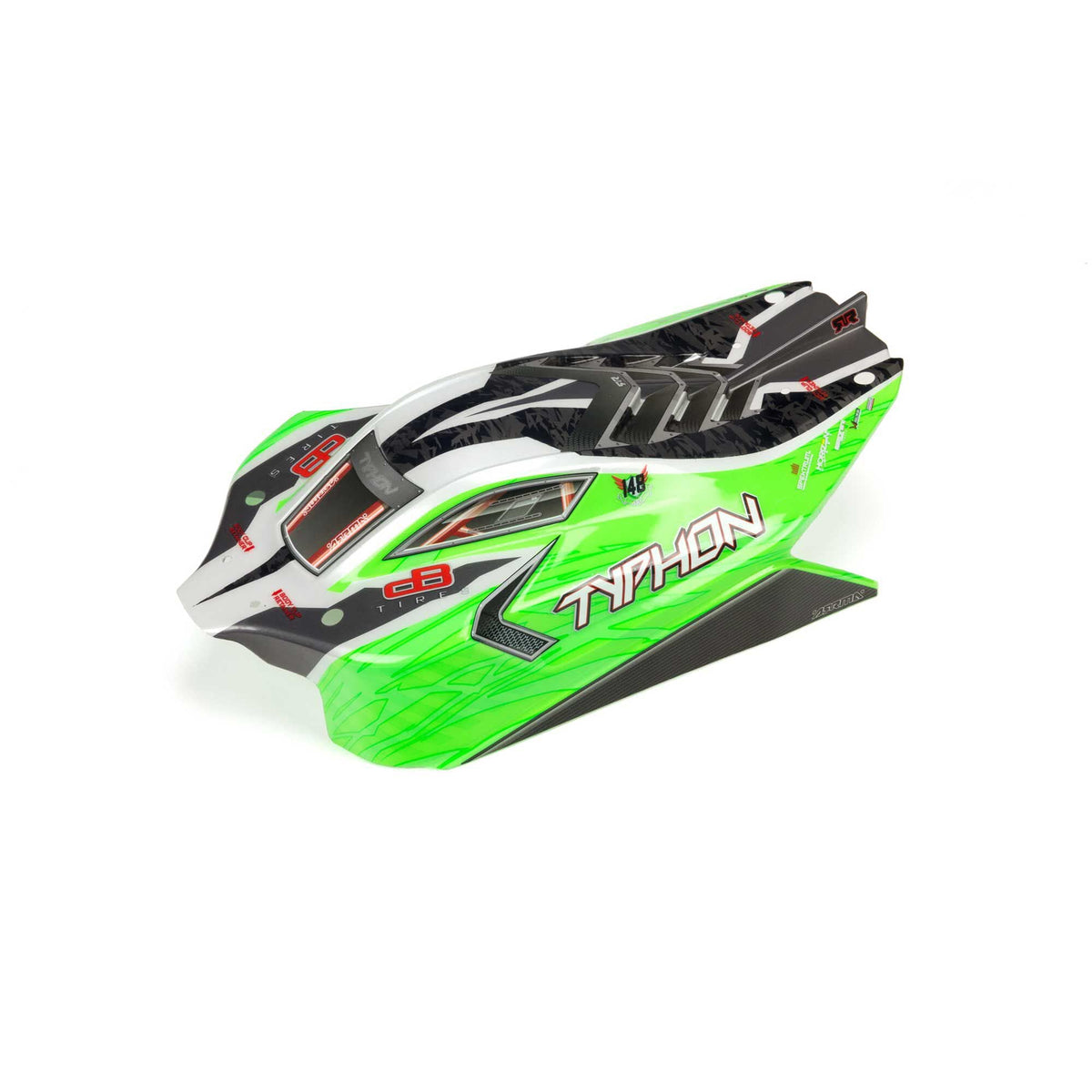 Arrma 402272 Typhon 4X4 Mega Body Painted Decal Trimmed Green