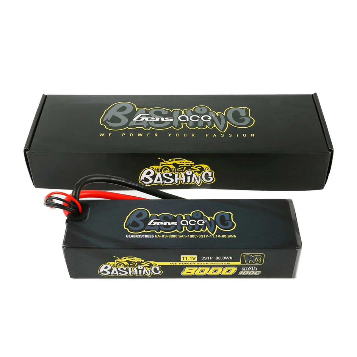 Gens Ace 8K3S100E5 11.1V 8000mAh 3S 100C Lipo: EC5