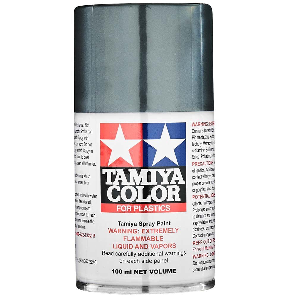 Tamiya 85100 Spray Lacquer TS-100 Bright Gun Metal - 100ml Spray Can