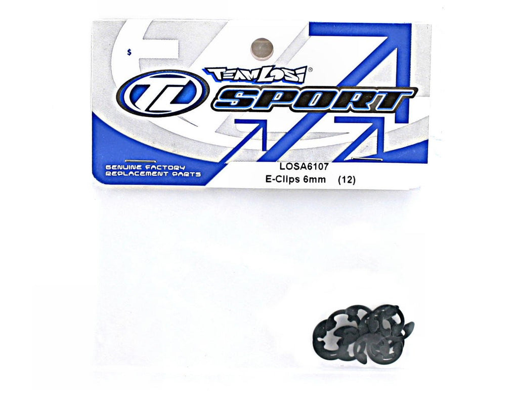 Losi LOSA6107 E-Clips, 6mm (12)