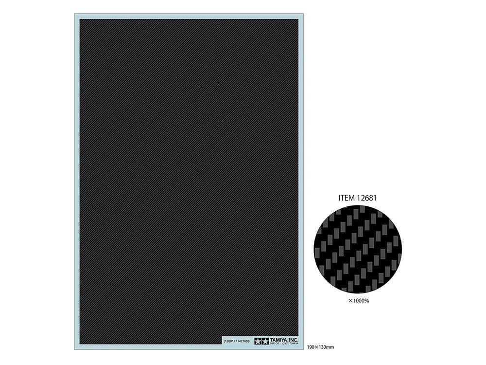 Tamiya 12681 Carbon Pattern Decal Set Twill Weave / Fine