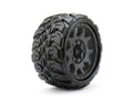 Jetko Tires 1602CBMSGBB3 1/8 SGT 3.8 King Cobra Tires Mounted on Black Claw Rims,
