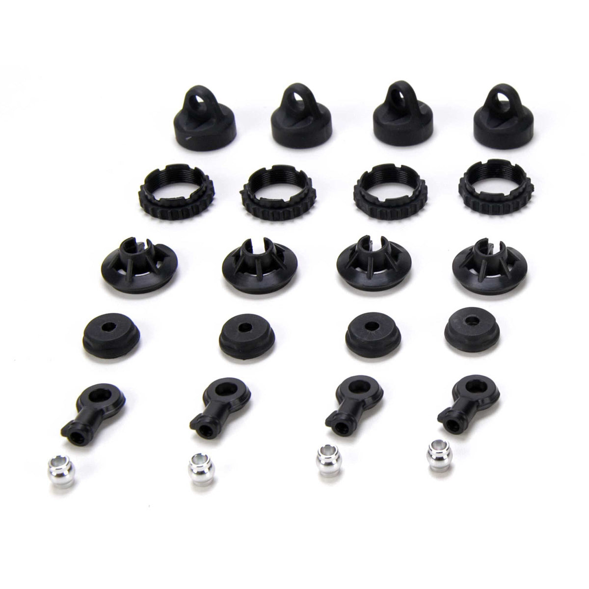 Losi LOSB2904 Shock Plastics Set (4): 10-T Ten-T Ten-SCTE 810-Buggy